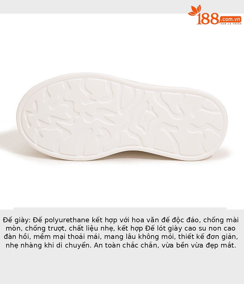 Giày sneaker nữ chunky đế dày platform phong cách mùa hè 2026 — Trắng, Trắng Tím chi tiết 7