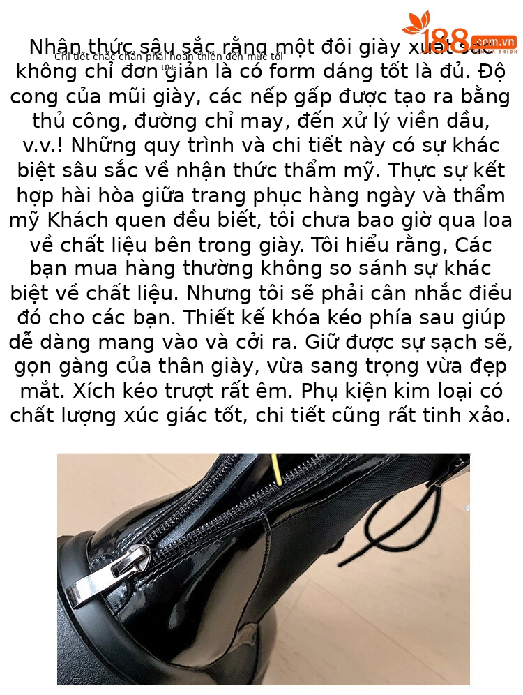 Boot Martin đục lỗ da thật đế dày thoáng khí mùa hè cho nữ — Màu đen, Màu trắng be chi tiết 9