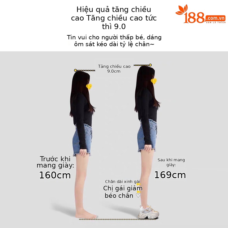 Giày sneaker nữ đế dày tăng chiều cao lưới thoáng khí — Màu vàng trắng