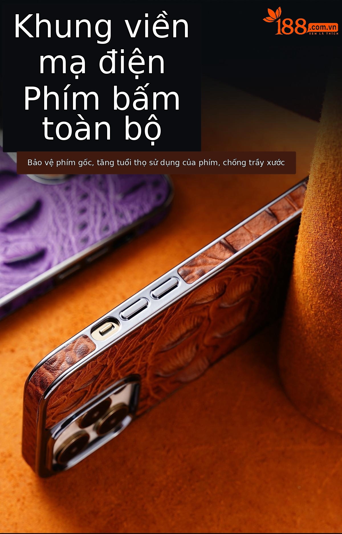 Ốp lưng da vân cá sấu cho iPhone 15 Pro Max, 14, 13, 12 – chống rơi, phong cách doanh nhân — 【Nâu Mocha★Mẫu móng vuốt cá sấu] da cao cấp, [Màu đen★Mẫu móng vuốt cá sấu] da cao cấp, 【Màu xám titan★Mẫu móng vuốt cá sấu] da cao cấp, 【Vàng sâm panh★Mẫu móng vuốt cá sấu] da cao cấp chi tiết 10