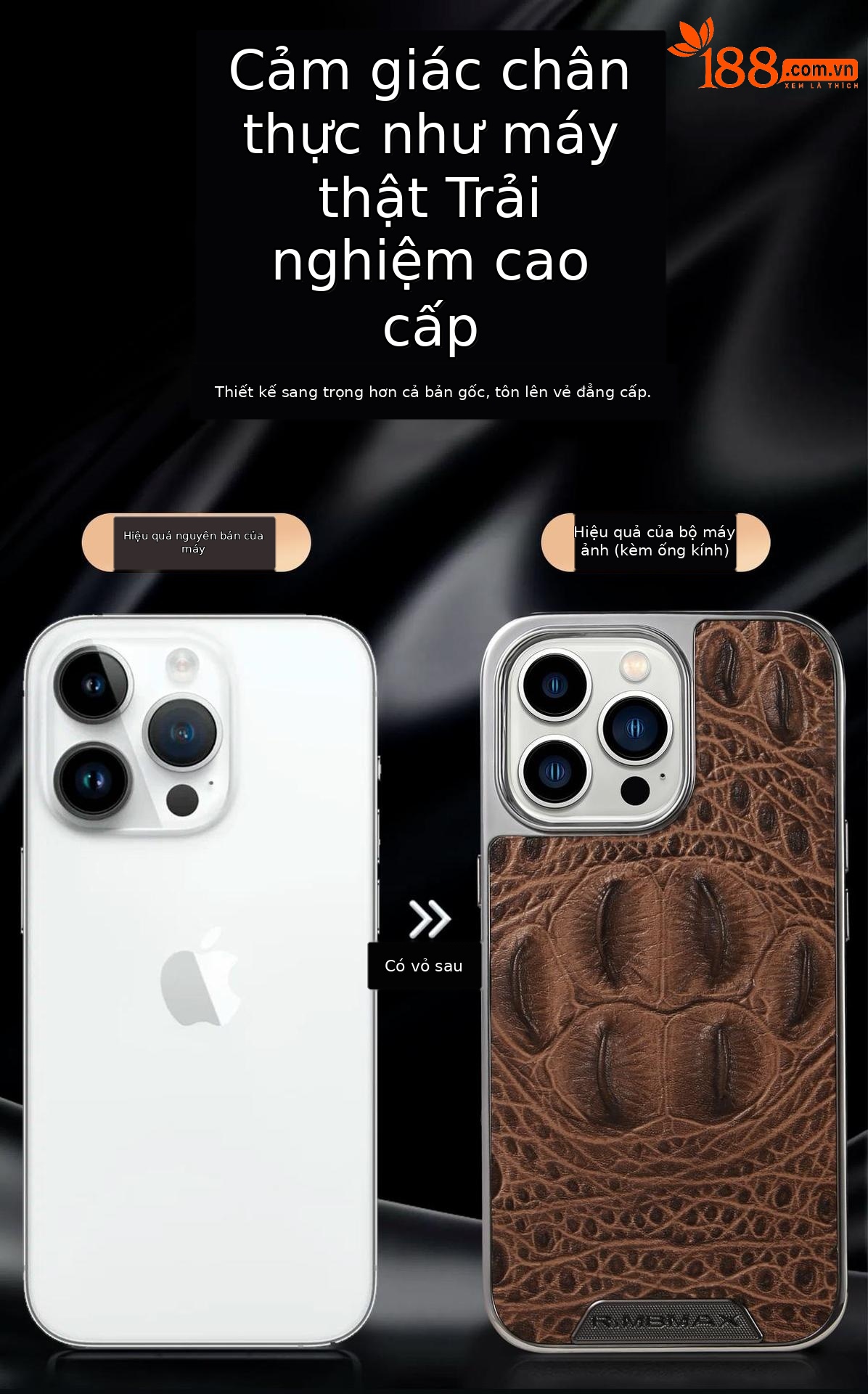 Ốp lưng da vân cá sấu cho iPhone 15 Pro Max, 14, 13, 12 – chống rơi, phong cách doanh nhân — 【Nâu Mocha★Mẫu móng vuốt cá sấu] da cao cấp, [Màu đen★Mẫu móng vuốt cá sấu] da cao cấp, 【Màu xám titan★Mẫu móng vuốt cá sấu] da cao cấp, 【Vàng sâm panh★Mẫu móng vuốt cá sấu] da cao cấp chi tiết 6