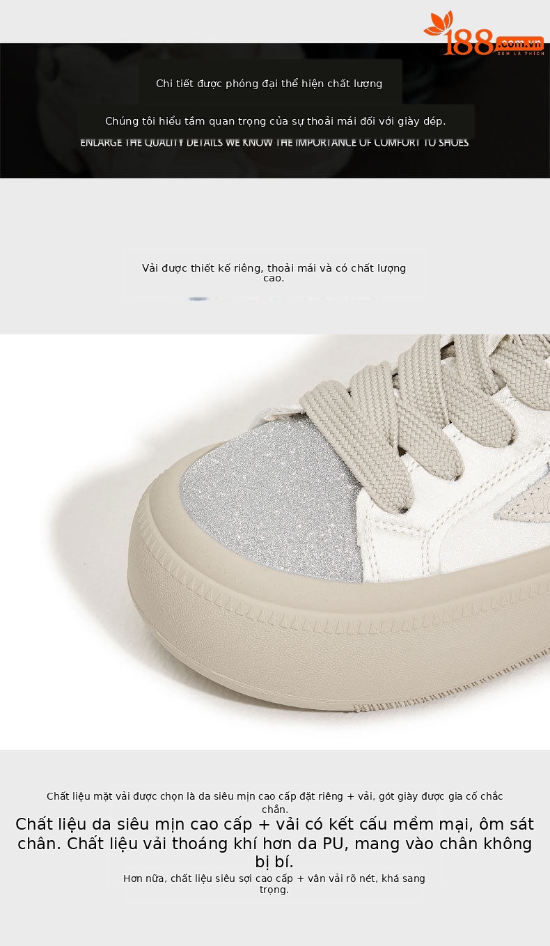 Giày sneaker nữ chunky đế dày phong cách thể thao mùa hè — Gạo trắng, Hồng chi tiết 6