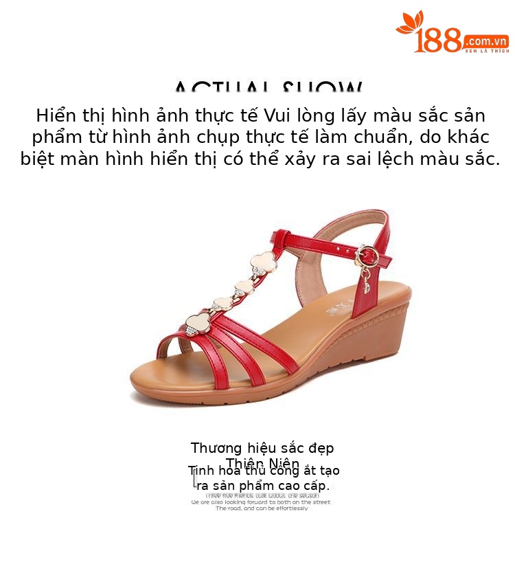 Sandal cao gót nữ quai ngang mũi hở gót xuồng 5 cm đế mềm chống trượt — Đen 5cm, Đỏ 5cm, Màu mơ 5cm, Màu trắng 5cm chi tiết 16