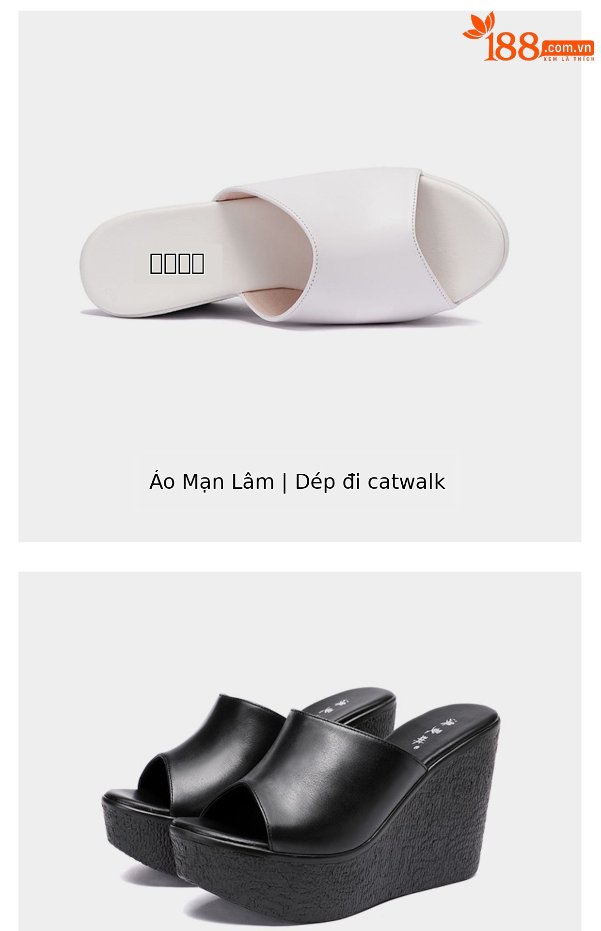 Dép sandal nữ đế xuồng da thật gót 11cm siêu cao đế dày chống thấm — Màu Trắng be 30217 7cm, 30118 đen 8cm, Màu Trắng 30118 8cm, Màu đen 11cm chi tiết 16