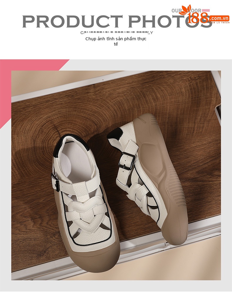 Giày sneaker nữ đế dày da thật thoáng khí mùa hè 2024 — Màu be 1959, Màu vàng 1959 chi tiết 10