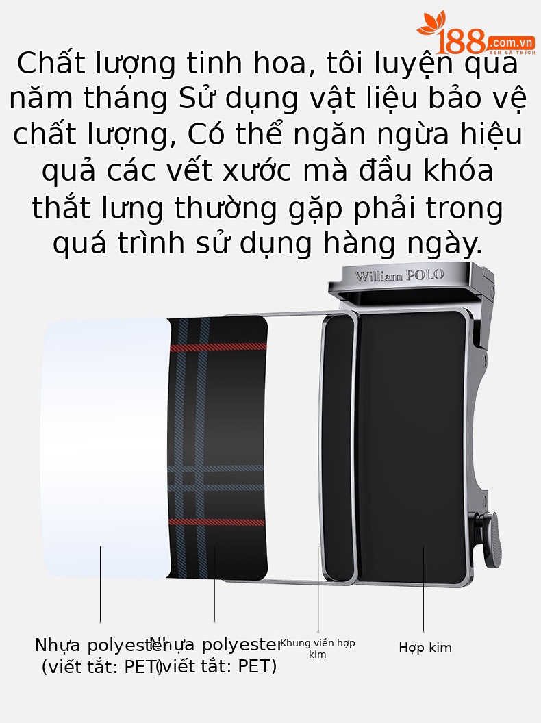 Thắt lưng nam da bò hai lớp khóa tự động Emperor Paul — 120cm, 130cm, 110cm, 125cm chi tiết 7