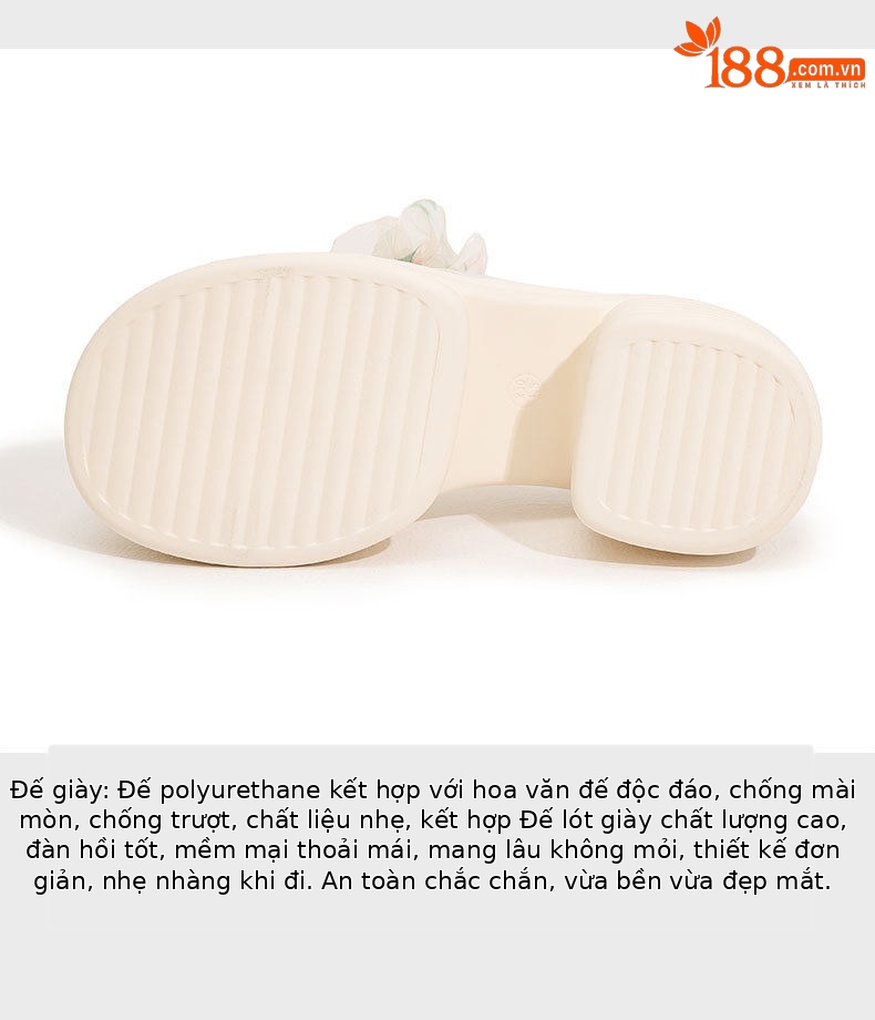 Dép sandal nữ quai chữ V đơn giản phong cách Chanel, mũi tròn đế bệt — Trắng, Đen chi tiết 7