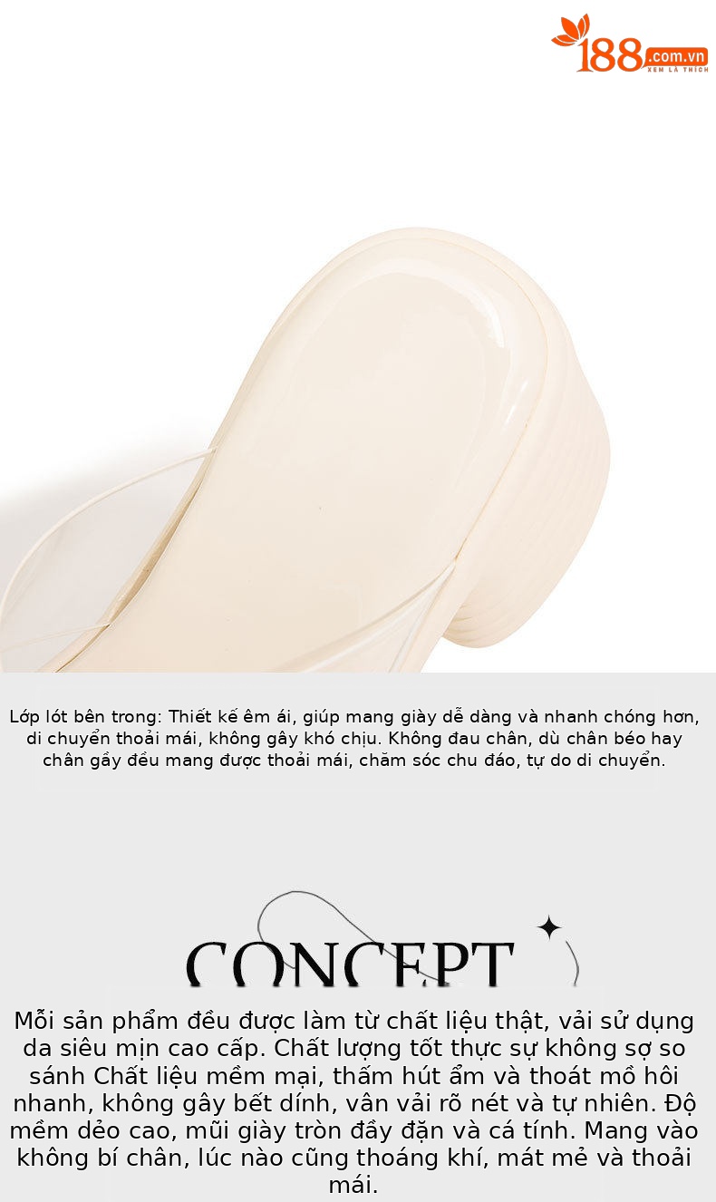 Dép sandal nữ quai chữ V đơn giản phong cách Chanel, mũi tròn đế bệt — Trắng, Đen chi tiết 8