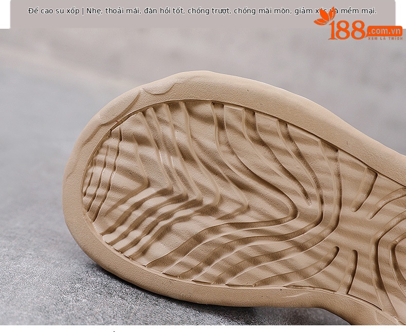 Sandal nữ hở mũi đế dày phong cách La Mã, da thật mềm mại — Màu be chi tiết 7