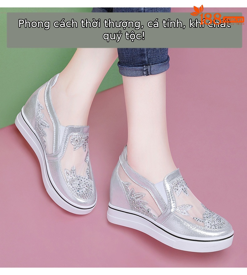 Giày sneaker nữ lưới thoáng khí tăng chiều cao bên trong mùa xuân hè 2024 — JST 9131 trắng [kiểu tăng chiều cao bên trong], ML 6x252 trắng [tăng chiều cao bên trong], ML 6x252 Bạc [tăng chiều cao bên trong], JST 11068 trắng [kiểu tăng chiều cao bên trong] chi tiết 3