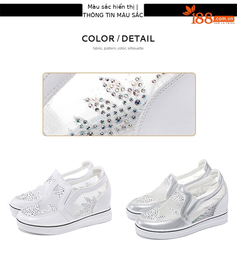 Giày sneaker nữ lưới thoáng khí tăng chiều cao bên trong mùa xuân hè 2024 — JST 9131 trắng [kiểu tăng chiều cao bên trong], ML 6x252 trắng [tăng chiều cao bên trong], ML 6x252 Bạc [tăng chiều cao bên trong], JST 11068 trắng [kiểu tăng chiều cao bên trong] chi tiết 5