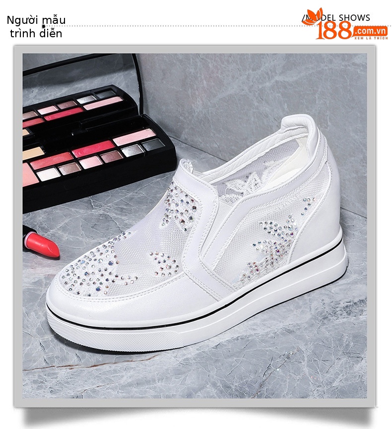 Giày sneaker nữ lưới thoáng khí tăng chiều cao bên trong mùa xuân hè 2024 — JST 9131 trắng [kiểu tăng chiều cao bên trong], ML 6x252 trắng [tăng chiều cao bên trong], ML 6x252 Bạc [tăng chiều cao bên trong], JST 11068 trắng [kiểu tăng chiều cao bên trong] chi tiết 6