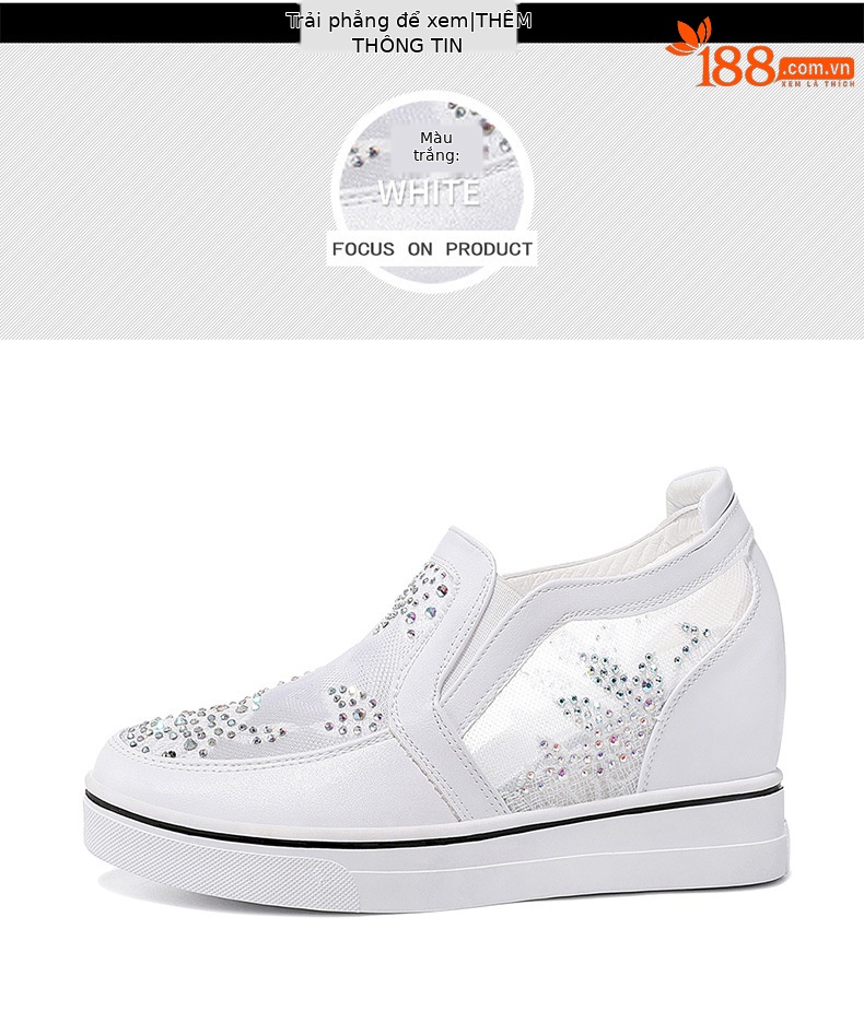 Giày sneaker nữ lưới thoáng khí tăng chiều cao bên trong mùa xuân hè 2024 — JST 9131 trắng [kiểu tăng chiều cao bên trong], ML 6x252 trắng [tăng chiều cao bên trong], ML 6x252 Bạc [tăng chiều cao bên trong], JST 11068 trắng [kiểu tăng chiều cao bên trong] chi tiết 19