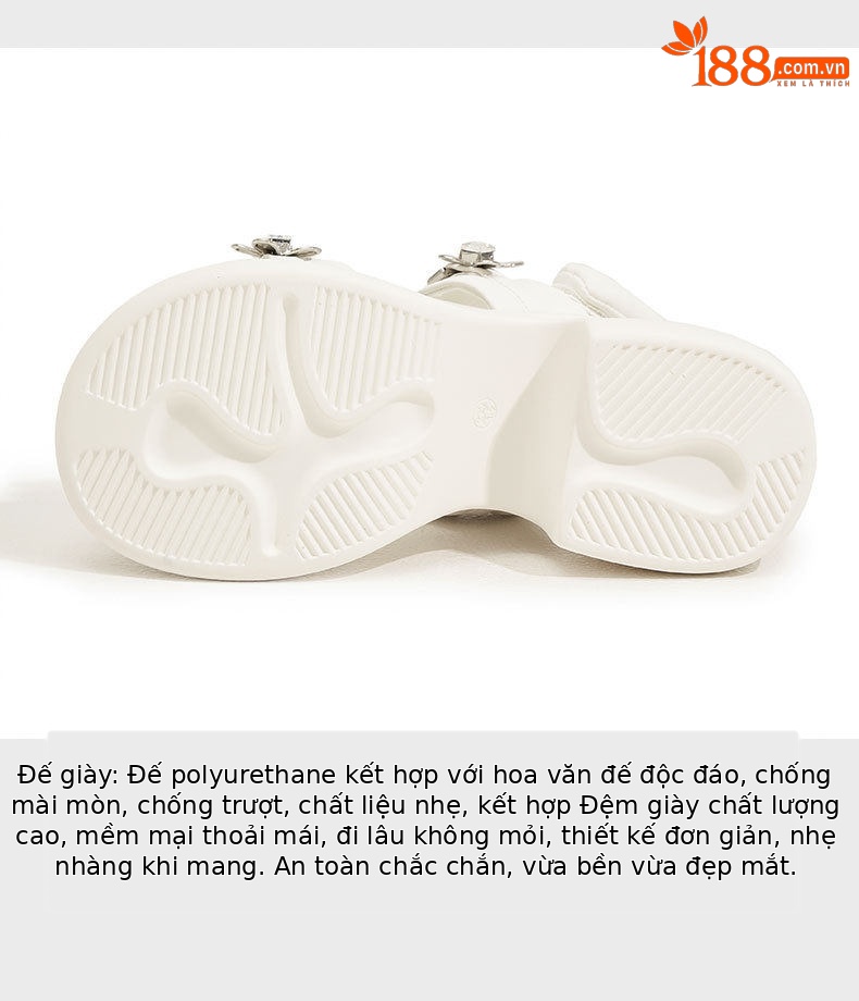 Dép sandal nữ quai chữ V đơn giản phong cách Chanel — Trắng, Đen chi tiết 7
