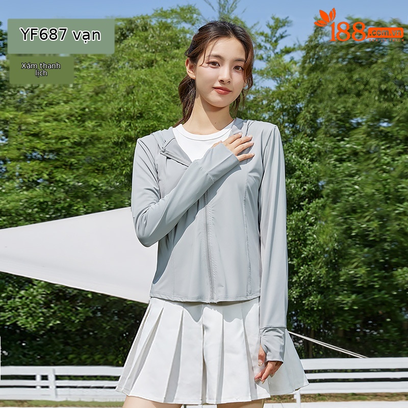 YF687-màu xám thanh lịch (Thiết kế có mũ trùm đầu)