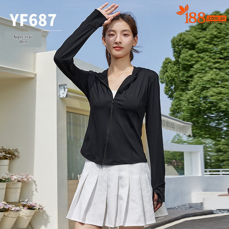 YF687-màu Đen Ngọc Trai (Thiết kế có mũ trùm đầu)