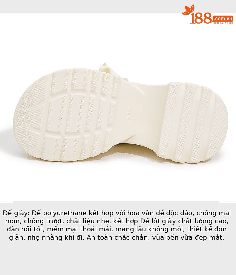 Dép sandal nữ quai chữ V đơn giản đế bệt PU — Đen, Len nguyên chất chi tiết 7