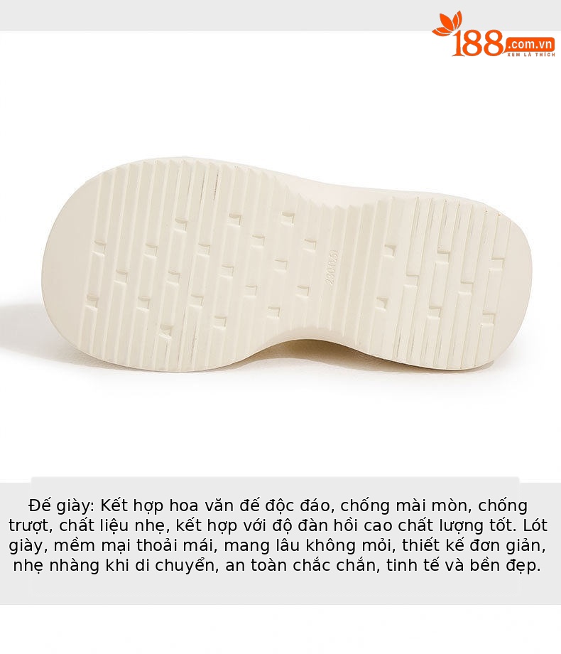 Sandal nữ đế xuồng rộng gót 6 cm mũi tròn — Đen, Len nguyên chất chi tiết 7