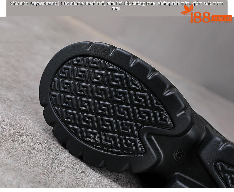 Boot nữ da bò cổ ngắn hở mũi đế cao kiểu La Mã — Màu đen chi tiết 7