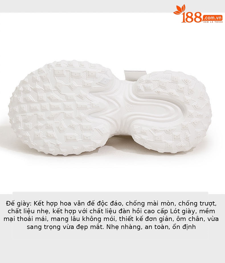 Dép sandal nữ đế dày quai chữ V đơn giản — Bạc, Trắng chi tiết 7
