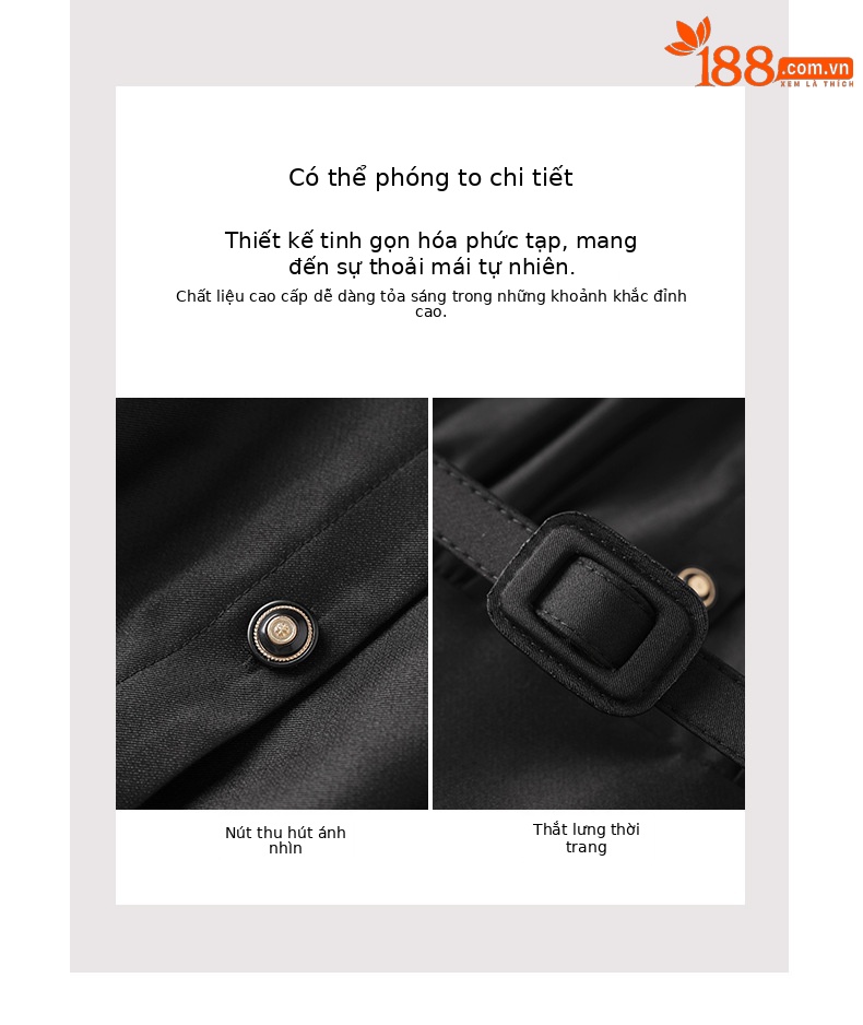 Đầm len lụa chiết eo nữ dáng midi tay ngắn — Màu đen chi tiết 6