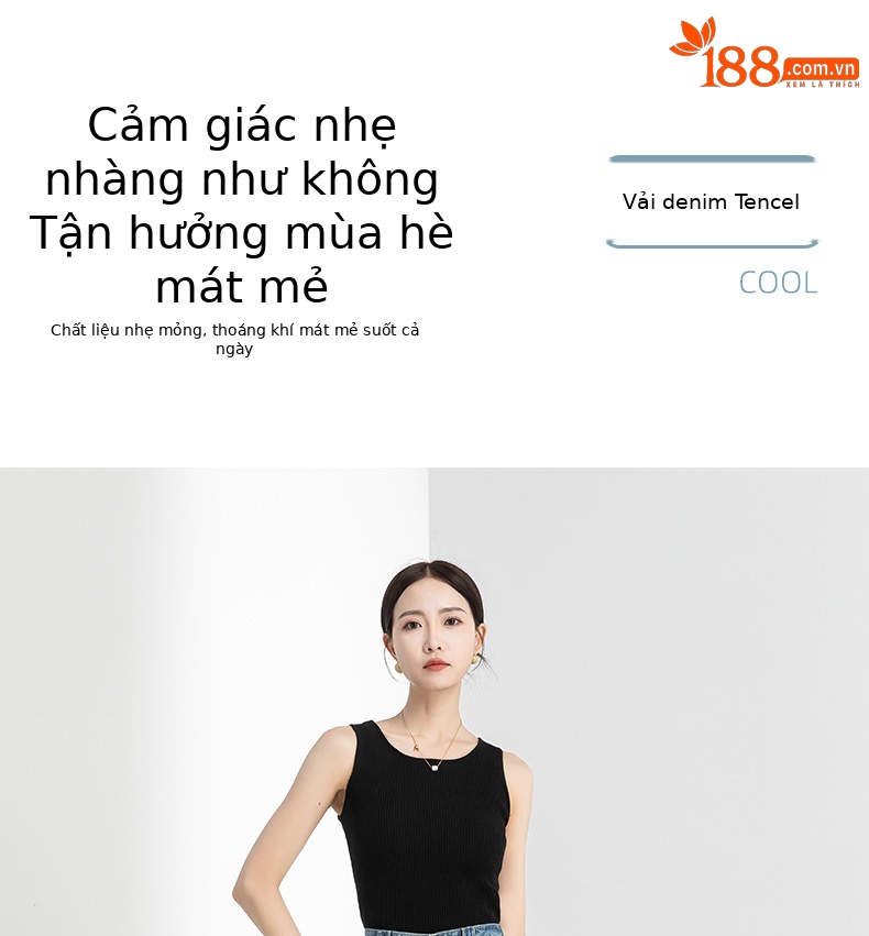 Chân váy bút chì denim Tencel cỡ lớn nữ xẻ tà dài vừa phải — Màu đen chi tiết 1