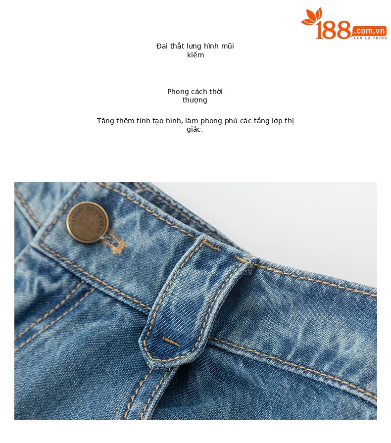 Chân váy bút chì denim Tencel cỡ lớn nữ xẻ tà dài vừa phải — Màu đen chi tiết 12