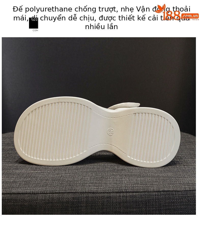 Dép sandal nữ đế dày quai chữ V mùa hè 2026 phong cách thể thao đa năng — M2589 màu trắng, M2589 màu be, M2589 màu đen chi tiết 9