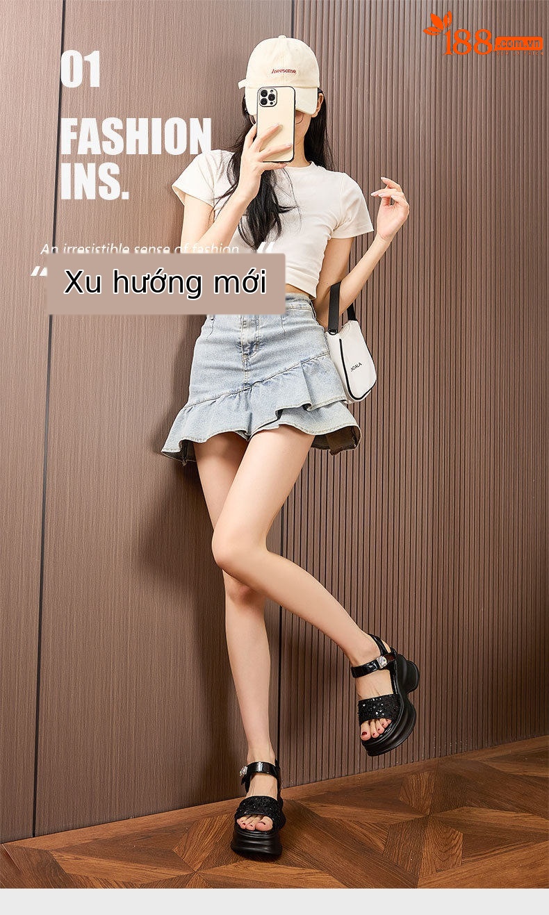 Dép sandal nữ quai chữ V đế TPU mềm mại — Trắng, Hồng, Đen chi tiết 2