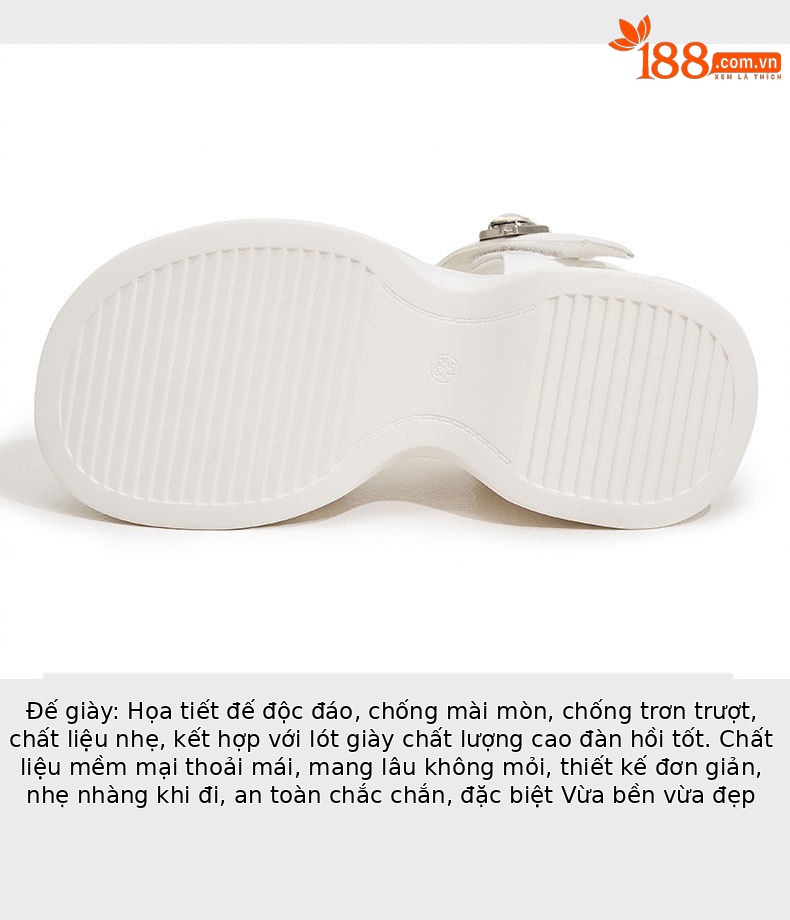 Dép sandal nữ quai chữ V đế TPU mềm mại — Trắng, Hồng, Đen chi tiết 7