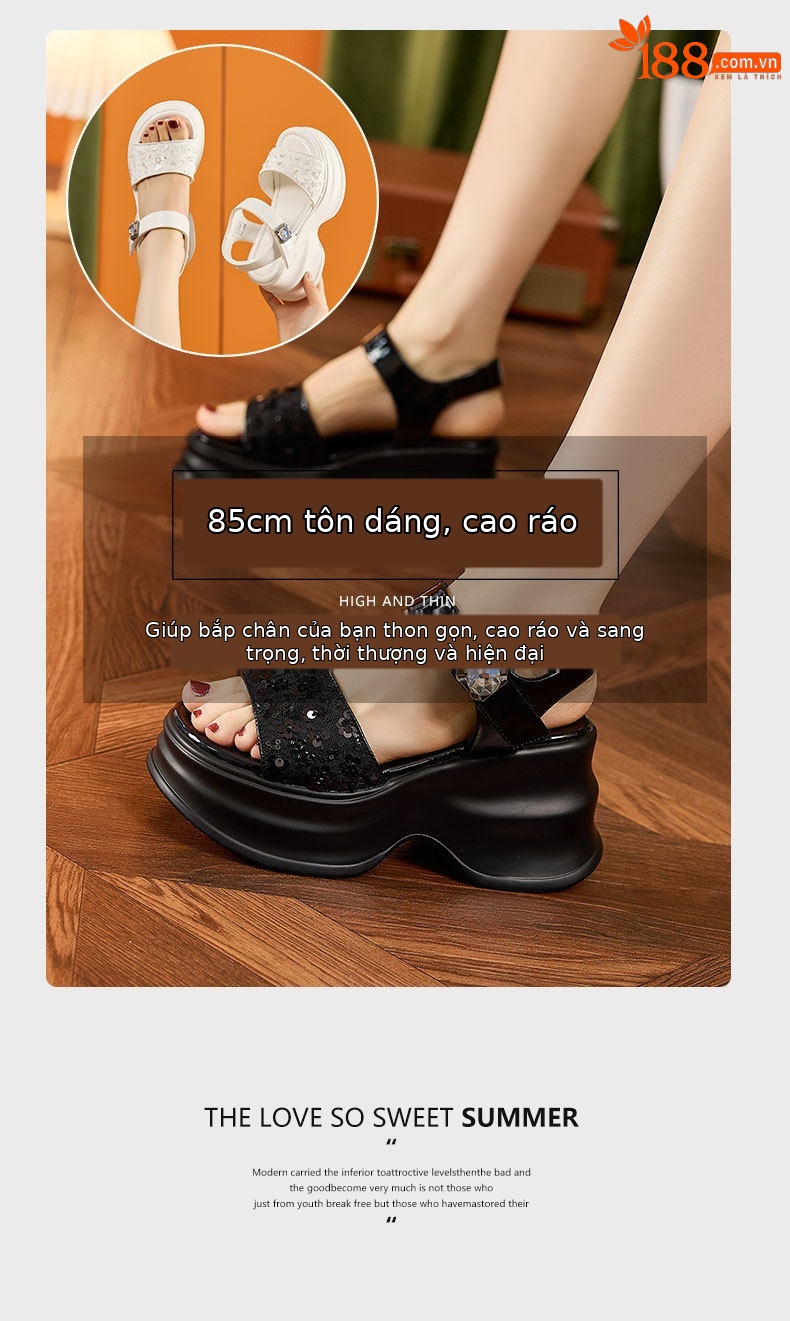 Dép sandal nữ quai chữ V đế TPU mềm mại — Trắng, Hồng, Đen chi tiết 9