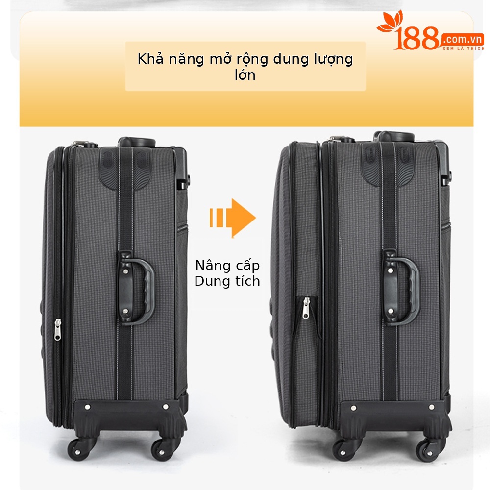 Vali vải Oxford chống nước 20 inch mở rộng chống rơi — Hộp vải cao cấp