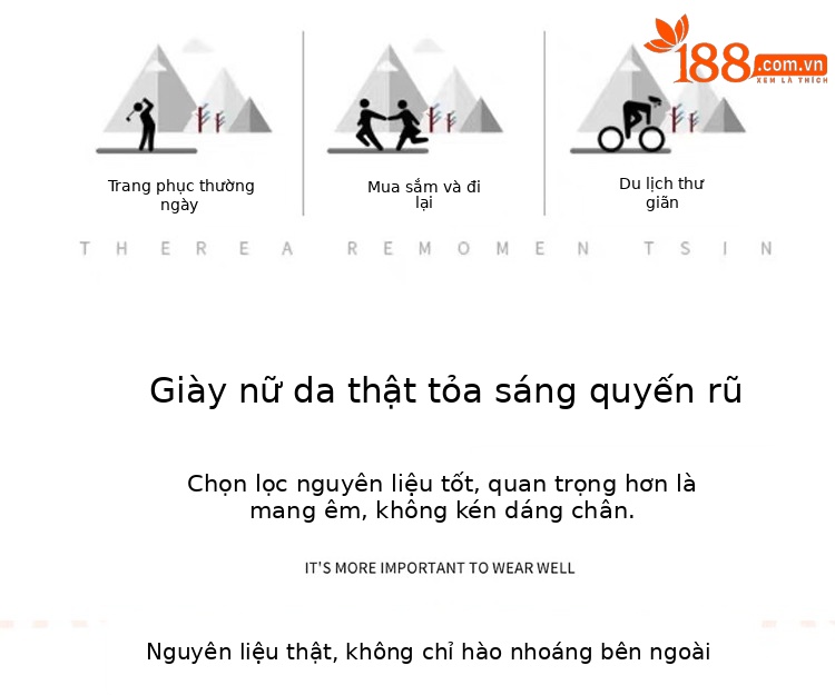 Sandal da bò thật mũi tròn đế bệt lưới thoáng khí cho nữ — Màu đen chi tiết 3