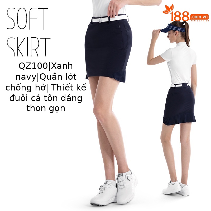 QZ100 [Váy ngắn đuôi cá ôm hông] màu xanh nước biển