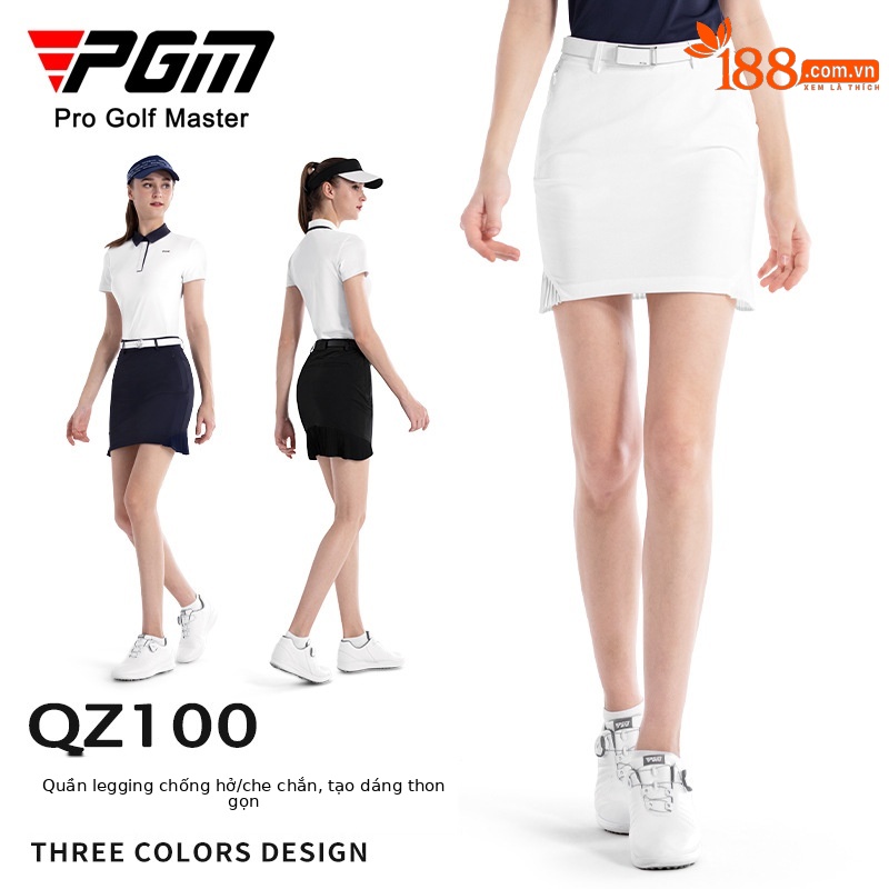 Váy golf nữ đuôi cá ôm hông phối voan xếp tầng — QZ100 [váy đuôi cá ôm hông] màu đen, QZ100 [váy đuôi cá ôm hông] màu trắng, QZ100 [Váy ngắn đuôi cá ôm hông] màu xanh nước biển
