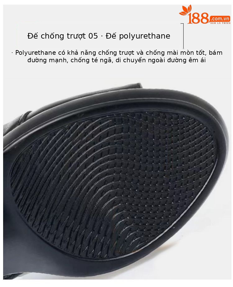 Sandal La Mã gót thô da thật mũi cá đế dày mẫu mới mùa hè 2024, gót 8 cm — Gót đen cao 8 cm chi tiết 9