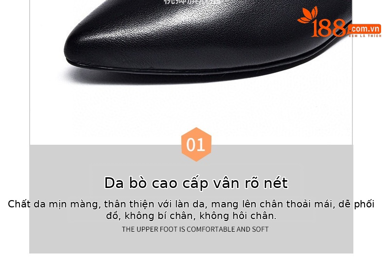 Giày lười nữ mũi nhọn đế bằng da thật mềm, phong cách bà ngoại, đi mùa xuân thu — Màu đen chi tiết 13