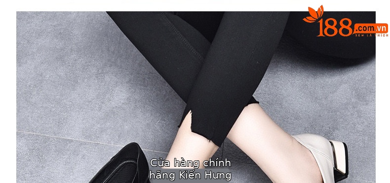 Giày lười nữ mũi nhọn đế bằng da thật mềm, phong cách bà ngoại, đi mùa xuân thu — Màu đen chi tiết 21