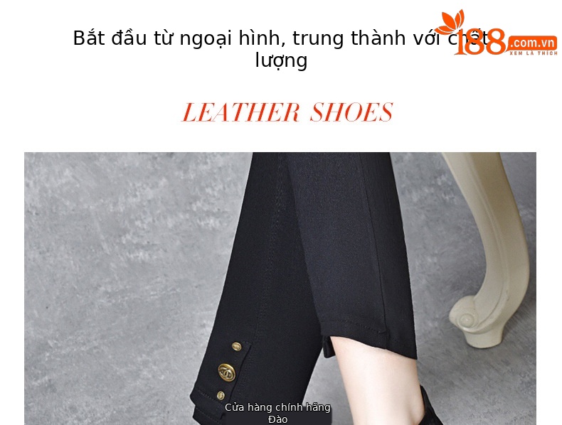 Sandal cao cổ nữ da thật mũi tròn gót dày 2.5 cm kiểu La Mã khoét lỗ lưới thoáng khí — Chiều cao gót 2.5 cm chi tiết 1