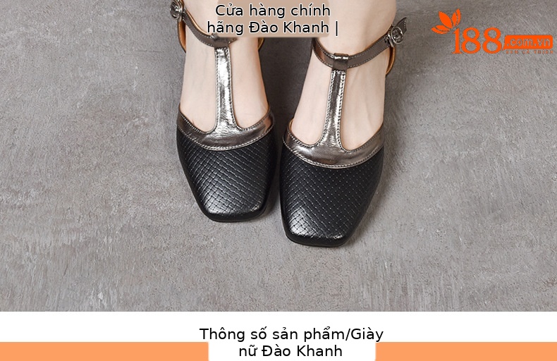 Sandal da thật mũi kín gót thấp đế mềm mũi vuông phong cách Pháp — Màu nâu chi tiết 9