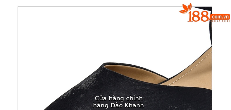 Sandal nữ da thật mũi kín gót dày phong cách Trung Quốc — Màu đen chi tiết 12