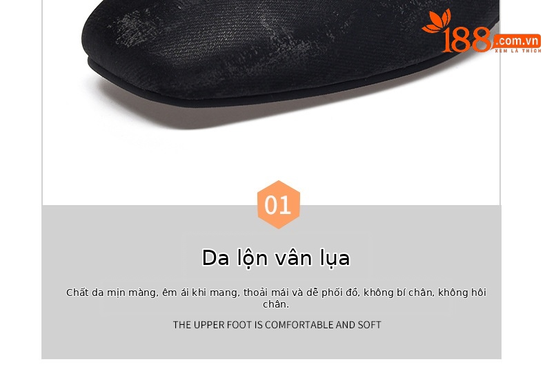 Sandal nữ da thật mũi kín gót dày phong cách Trung Quốc — Màu đen chi tiết 13
