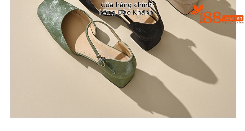 Sandal nữ da thật mũi kín gót dày phong cách Trung Quốc — Màu đen chi tiết 23