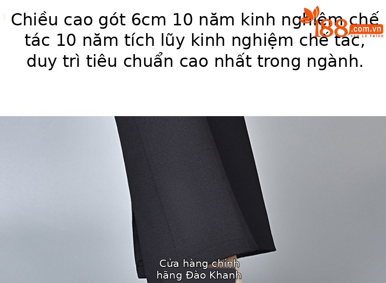 Dép đế xuồng nữ cao gót thoải mái, kiểu mới hè, da đen — Màu đen chi tiết 8