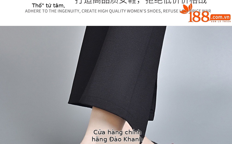 Dép đế xuồng nữ cao gót thoải mái, kiểu mới hè, da đen — Màu đen chi tiết 29