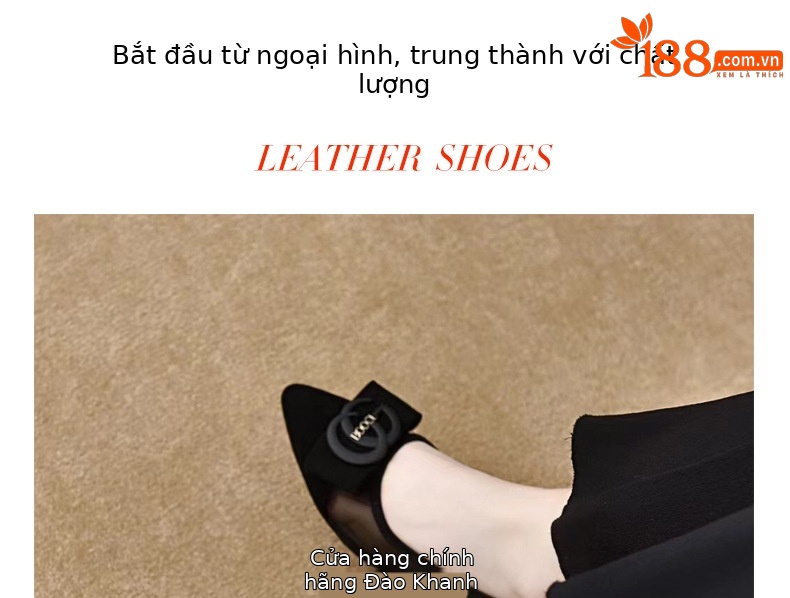 Giày sandal nữ mũi nhọn gót thấp 5 cm, da lưới thoáng khí, bít mũi hở gót — Chiều cao gót 5 cm chi tiết 1
