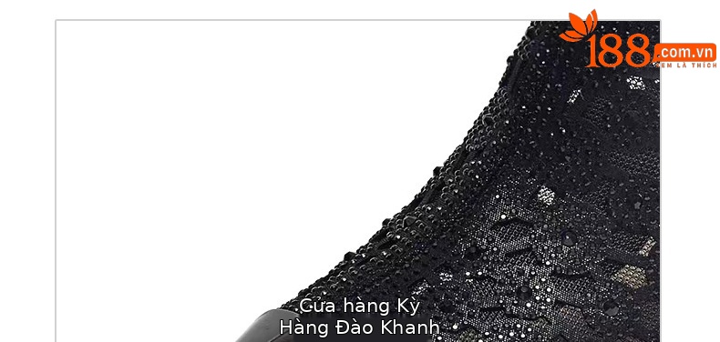 Giày mule nữ mũi nhọn chất liệu lưới thoáng khí, gót cao — Màu Sâm panh chi tiết 12