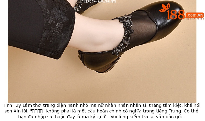 Sandal da bò lưới thoáng mũi tròn đế bệt cho nữ — Màu đen da bò chi tiết 19