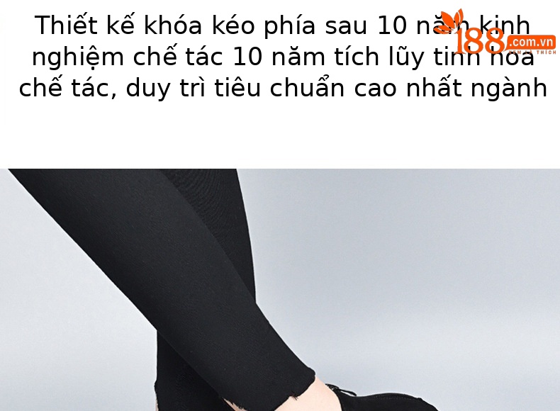 Giày boot ngắn lưới khoét lỗ mũi nhọn gót dày da thật cổ cao — Da cừu lộn màu đen chi tiết 8