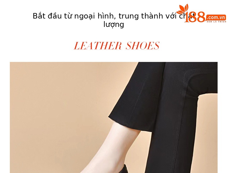 Giày cao gót nữ da thật mũi nhọn miệng nông gót dày màu đen — Màu đen chi tiết 1